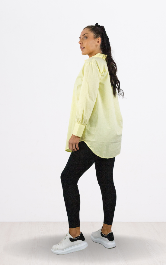 Yellow Loose Fit Full Sleeve Shirt